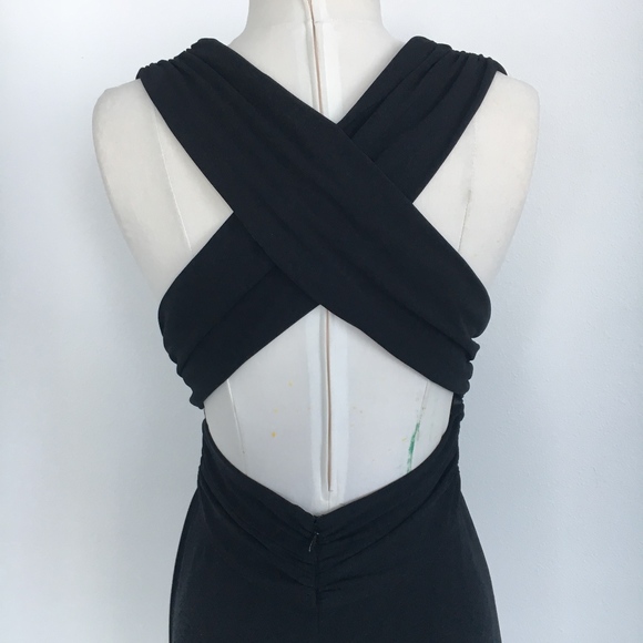 WHBM Backless Black Cocktail Dress - Picture 4 of 6